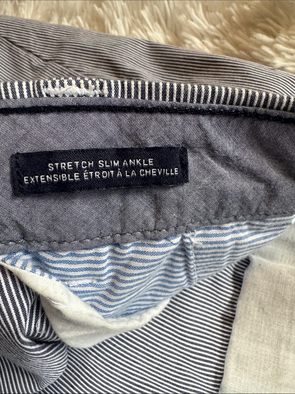 Tommy Hilfiger TH Women’s Hampton Pinstripe Flat Front Chino Pants Cuffed - Picture 5 of 9